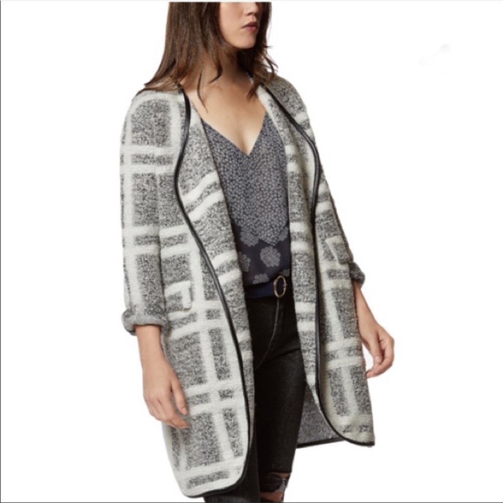 Avec Les Filles Boucle Plaid Jacket